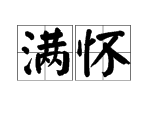 滿懷什麼四字成語