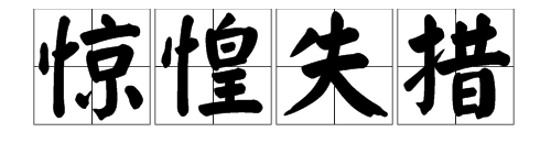 帶驚慌的四字詞語