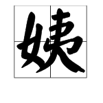 膜,姨,杖組詞