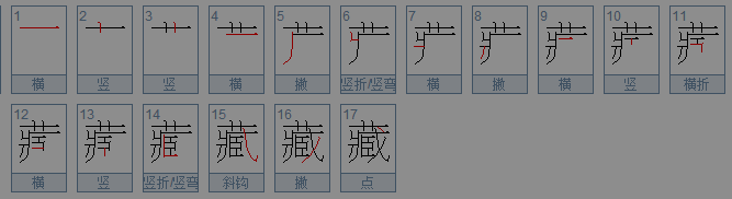 藏的組詞有哪些呢