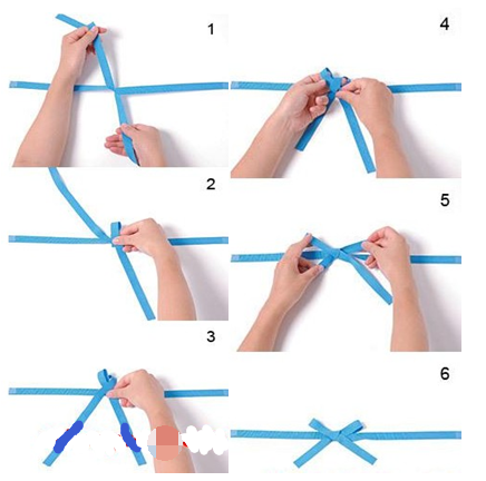 包装蝴蝶结的系法:1,把丝带的两头打一个结