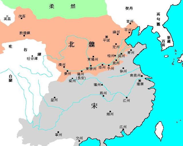 也正是因为刘裕的努力,刘宋王朝成为南朝中版图最大的朝代